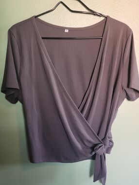Deep V Wrap Shirt